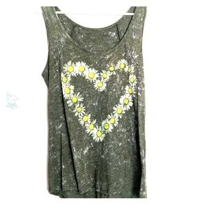 Cute Flower Heart Tank top